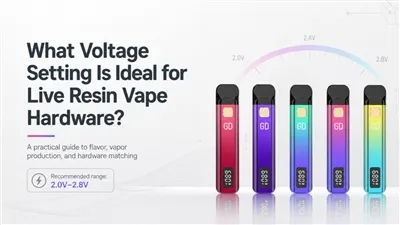 What voltage setting is ideal for live resin vape hardware?