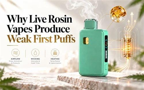 Why Live Rosin Vapes Produce Weak First Puffs