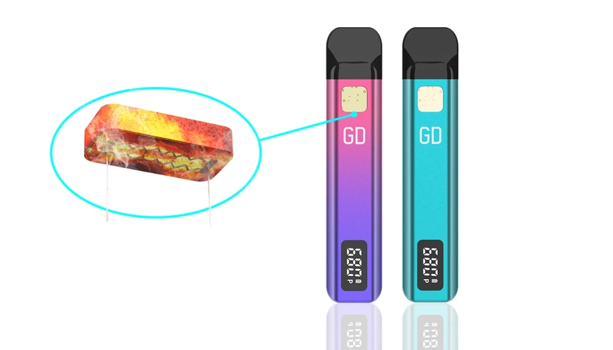 Empty Disposable Vape Pen featuring a postless design with a built-in large-size ceramic coil,