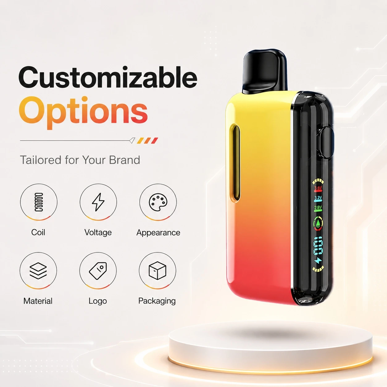 Custom 8mL Smart Screen Disposable Vape Custom 8mL Smart Screen Disposable Vape