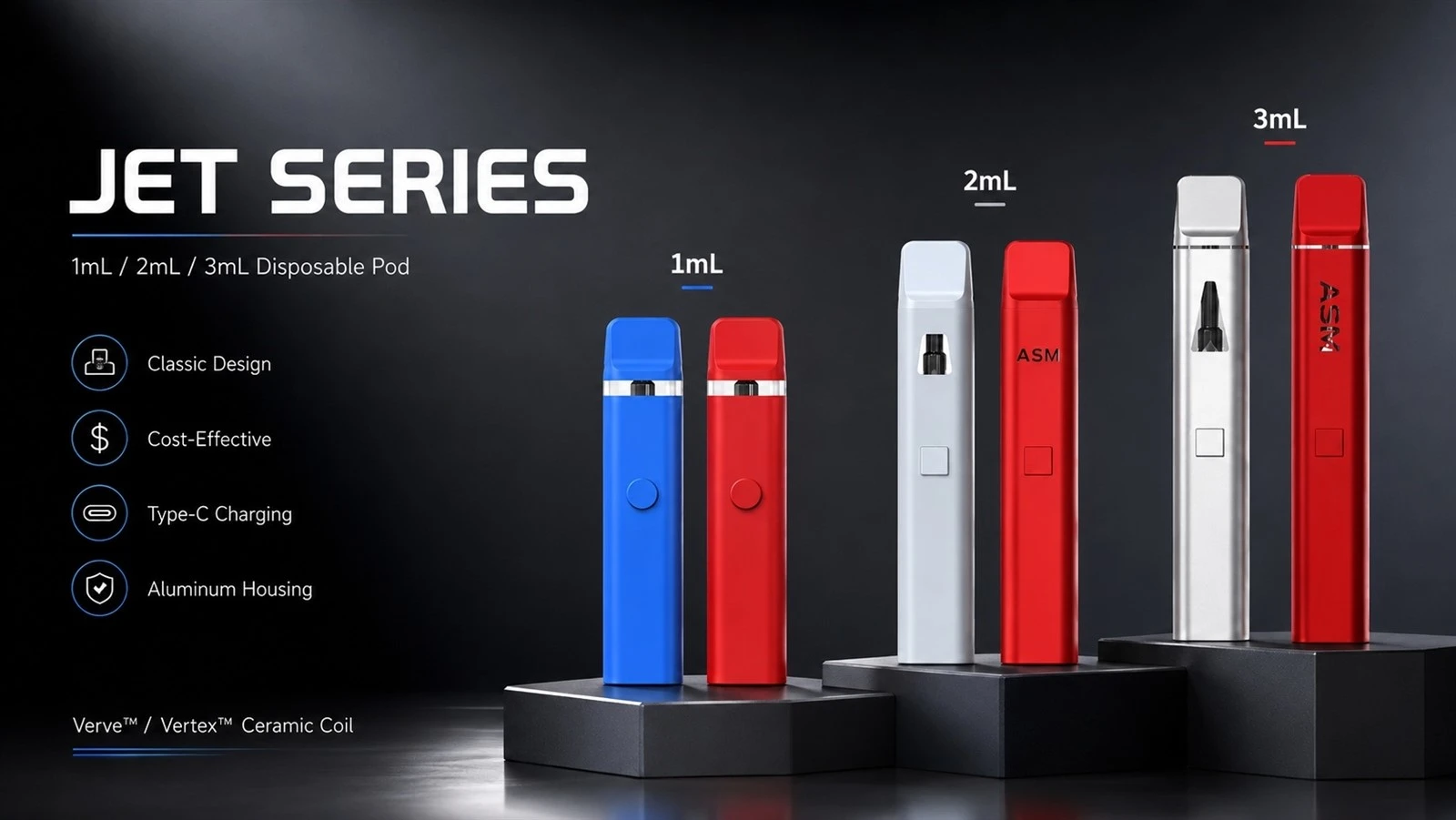JET SERIES | Custom 1mL/2mL/3mL Disposable Pod Pen JET SERIES | Custom 1mL/2mL/3mL Disposable Pod Pen
